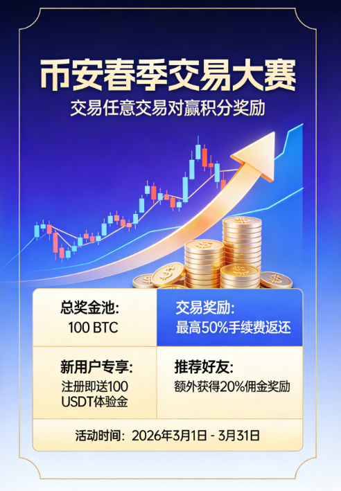 🚀 币安 2026 春季交易大赛 - 赢取 100 BTC 奖金池